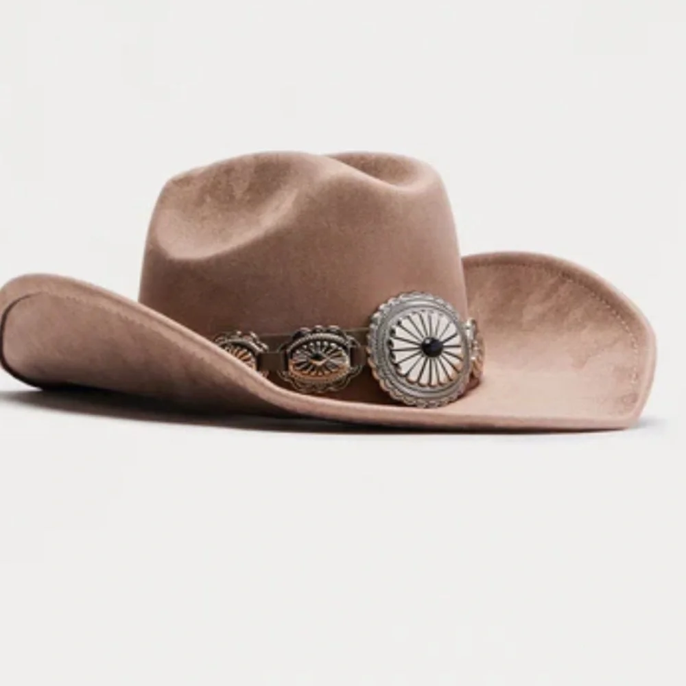Taupe Cowboy Hat with Decorative Band